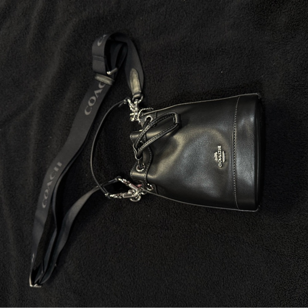 Coach Black Leather Crossbody Bag